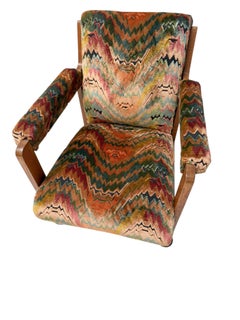 1920s Art Deco Lounge Chair by Max Coini, Solid Oak & Macassar Ebony