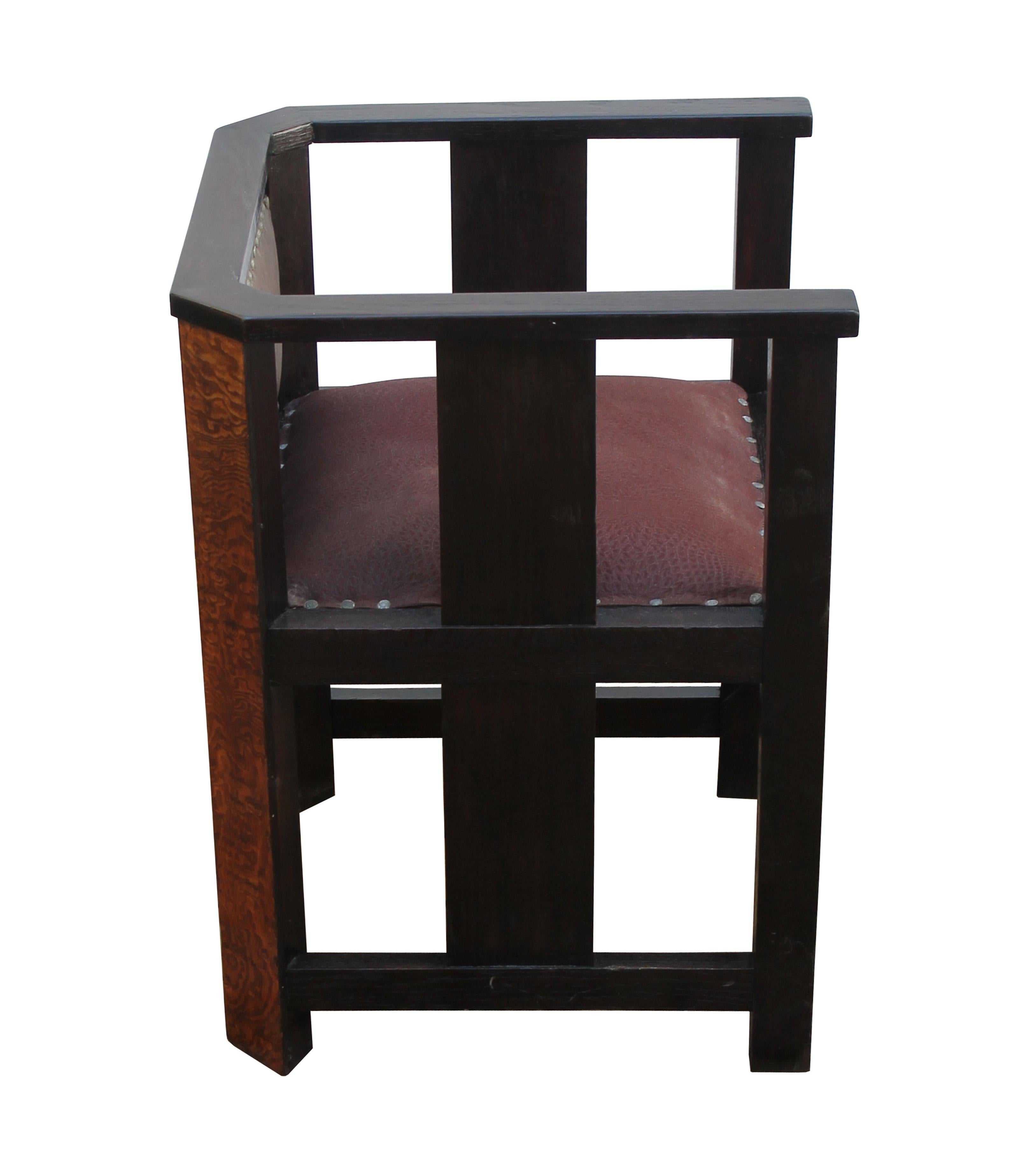 Czech 1920's Art Deco Lounge Chair For Sale