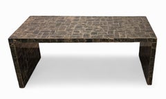 Art Déco J.M. anni '20. Tavolino in legno e mica in stile Frank di Comte S.A., Argentina