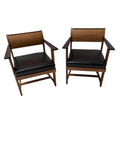 1920s Art Deco Modernist Armchairs by Anton Lucas, Oak & Ebony