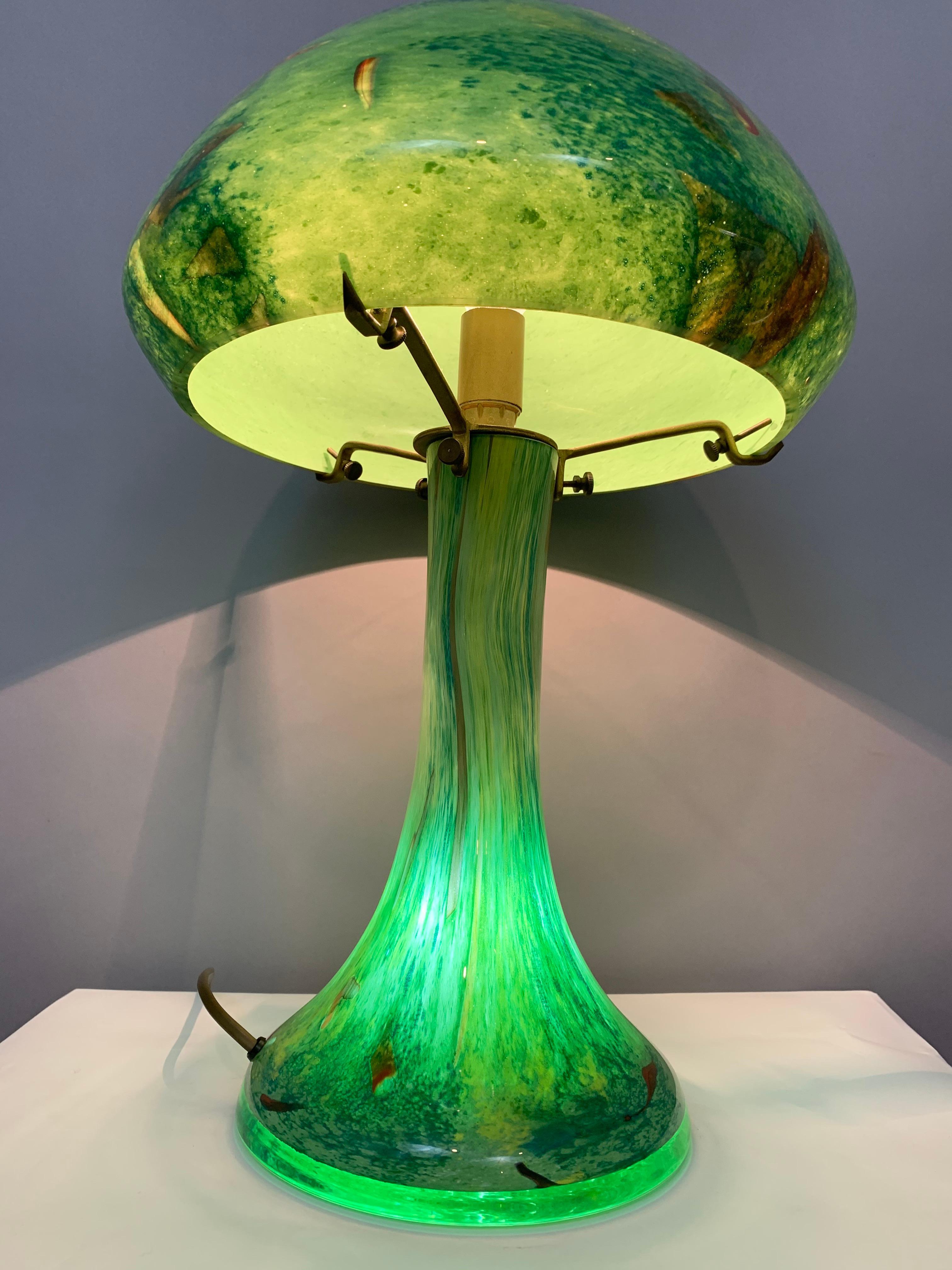 art deco mushroom lamp