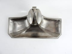 1920s Art Deco Nickel Inkwell