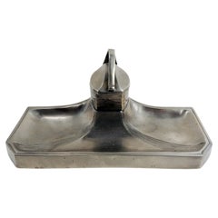1920s Art Deco Nickel Inkwell