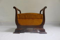 Art Deco Oak Wood Stool with Concealed Storage, 1920s