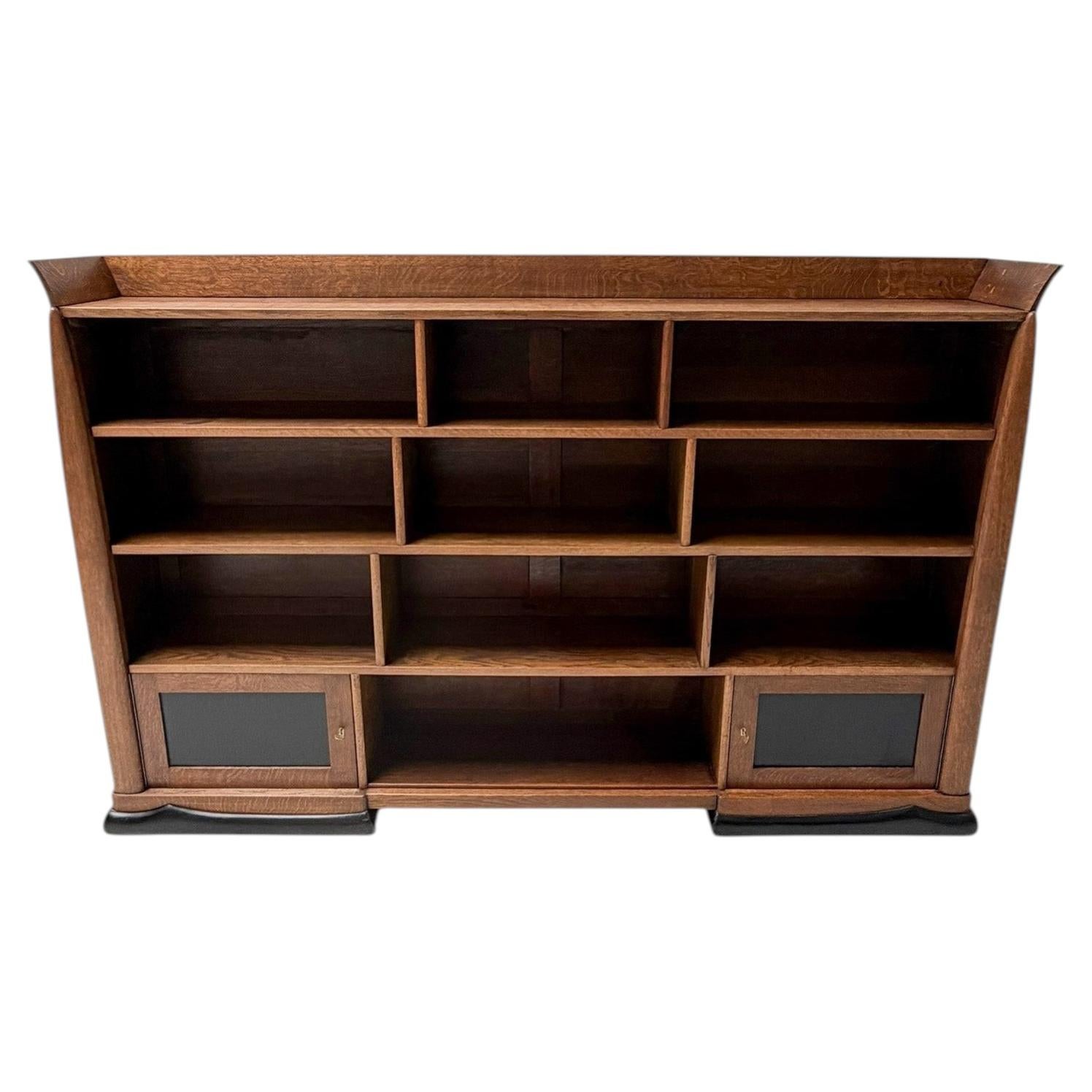 1920s Art Deco Open Bookcase by Paul Bromberg for H. Pander