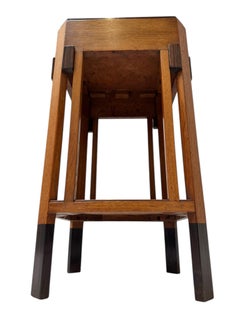 Socle Art déco des années 1920 par Anton Lucas, en chêne massif et ébène de Macassar