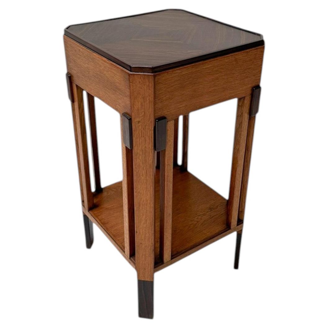 1920s Art Deco Pedestal by Anton Lucas, Solid Oak & Macassar Ebony