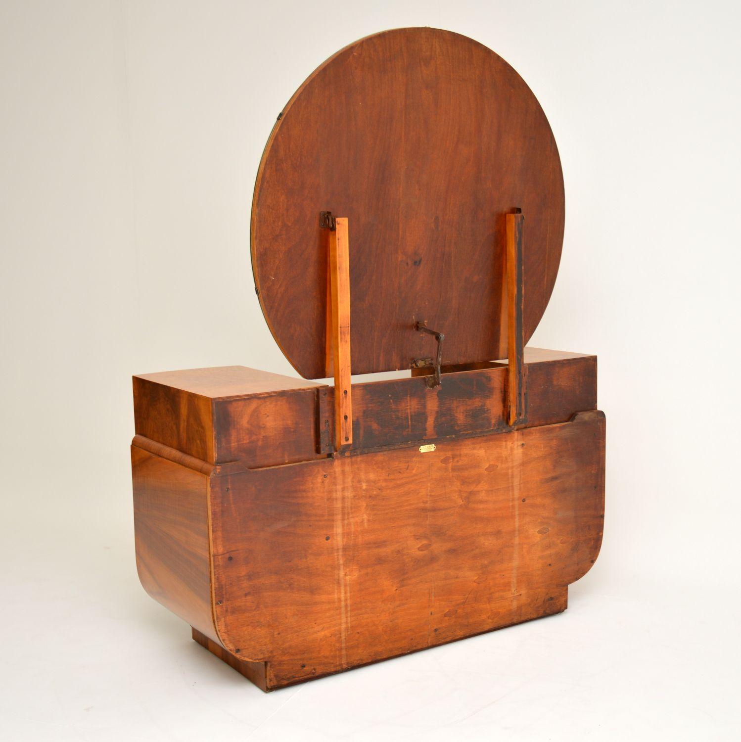 1920s Art Deco Period Burr Walnut Dressing Table 7