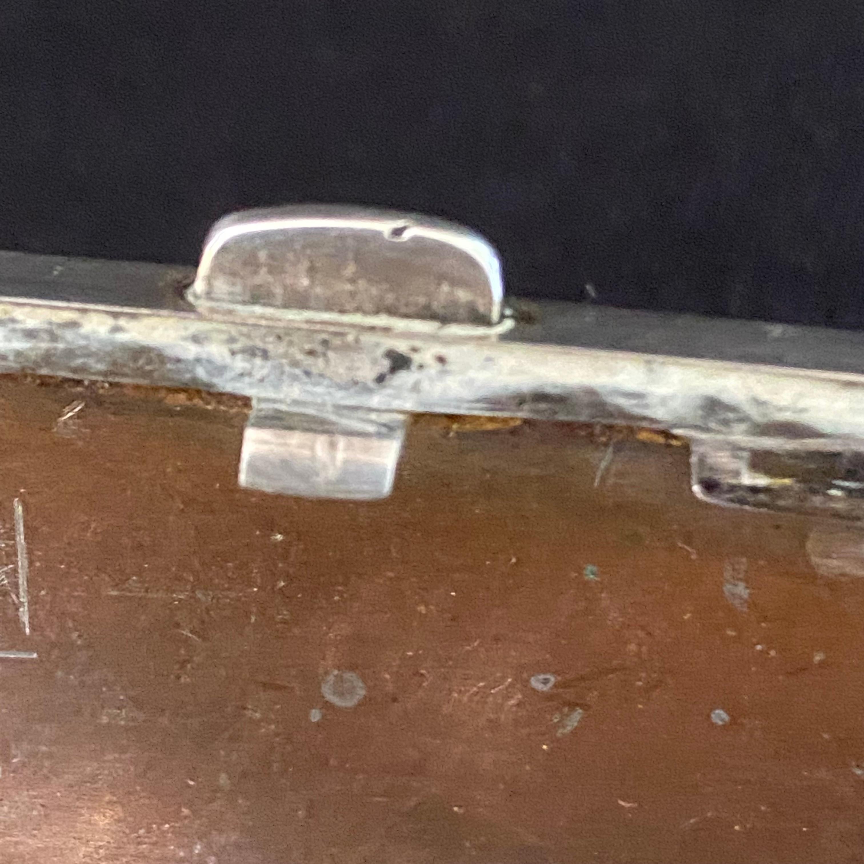 Portasigarette o portanome in argento con iniziali MD del periodo Art Deco del 1920 di Hermés. in vendita 4