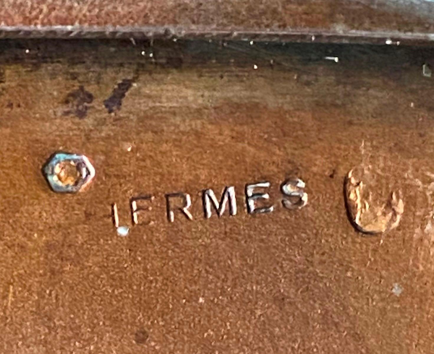 Portasigarette o portanome in argento con iniziali MD del periodo Art Deco del 1920 di Hermés. in vendita 5