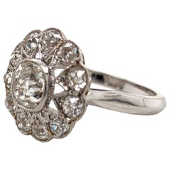 1920s Art Deco Platinum Diamond Rin