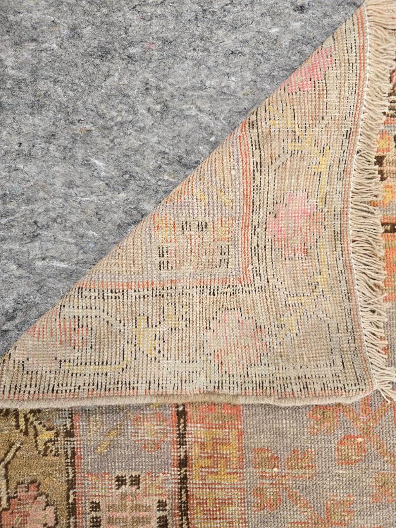 Mongolian 1920s Art Deco Samarkand Rug 5.8x12.5 For Sale