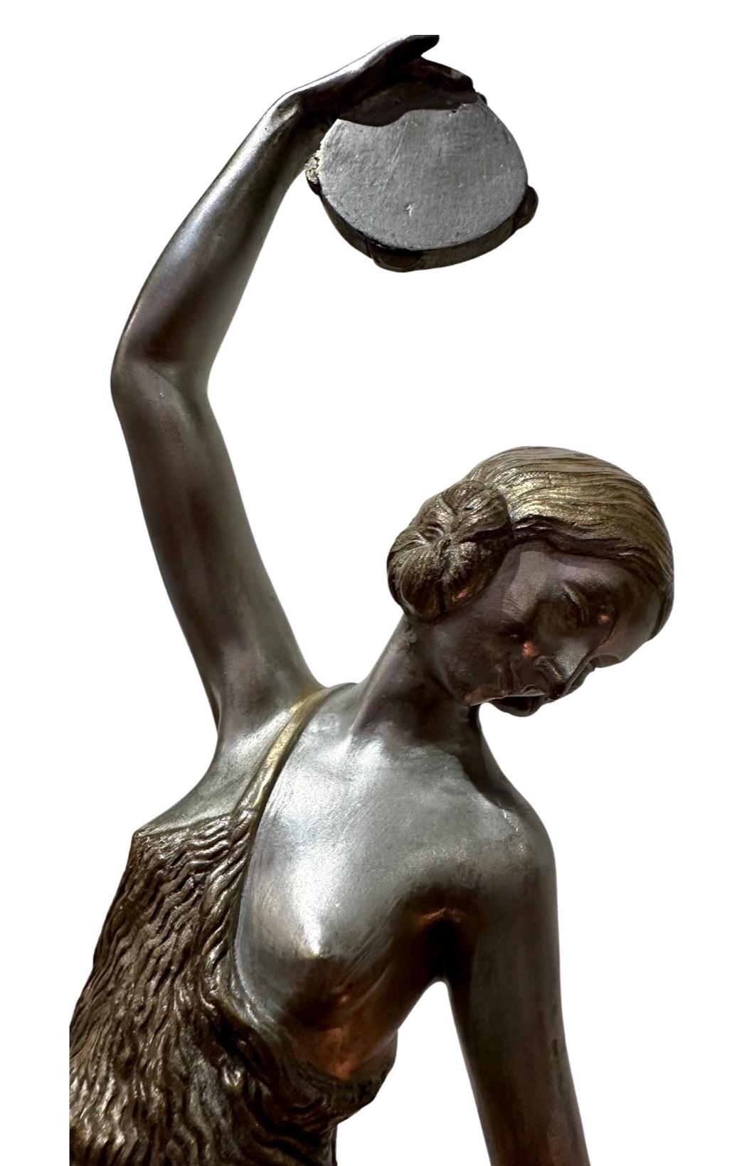 1920s Art Deco Sculpture in Bronze Signed 'Matto' 'Marcel Bouraine', Two Woman  For Sale 1