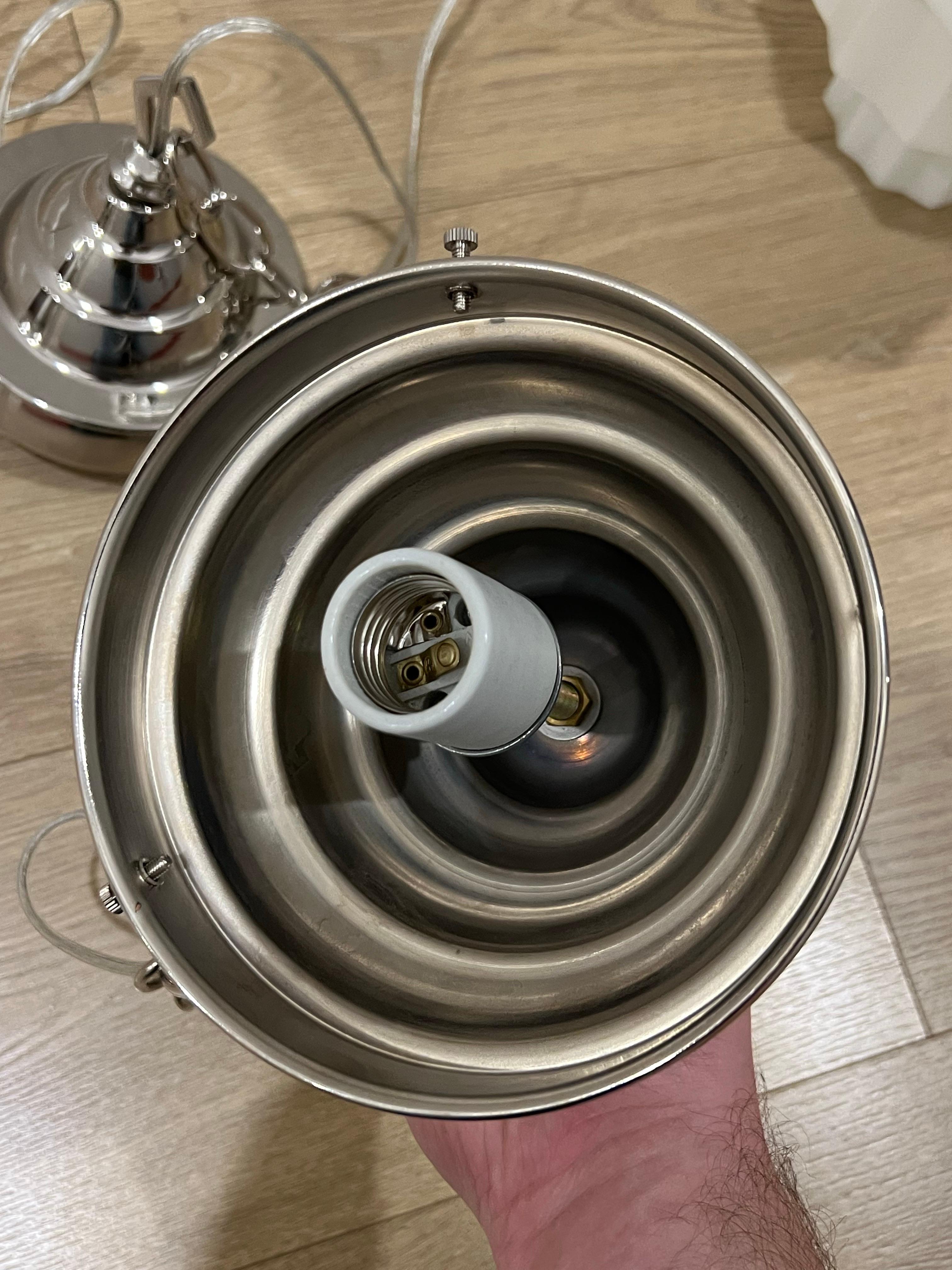 1920s Art Deco Skyscraper Milk Glass Pendant Light 1