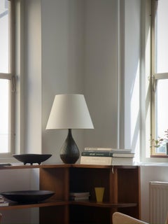 1920s Art Deco table lamp in disco metal by sculptor Just Andersen, Copenhagen