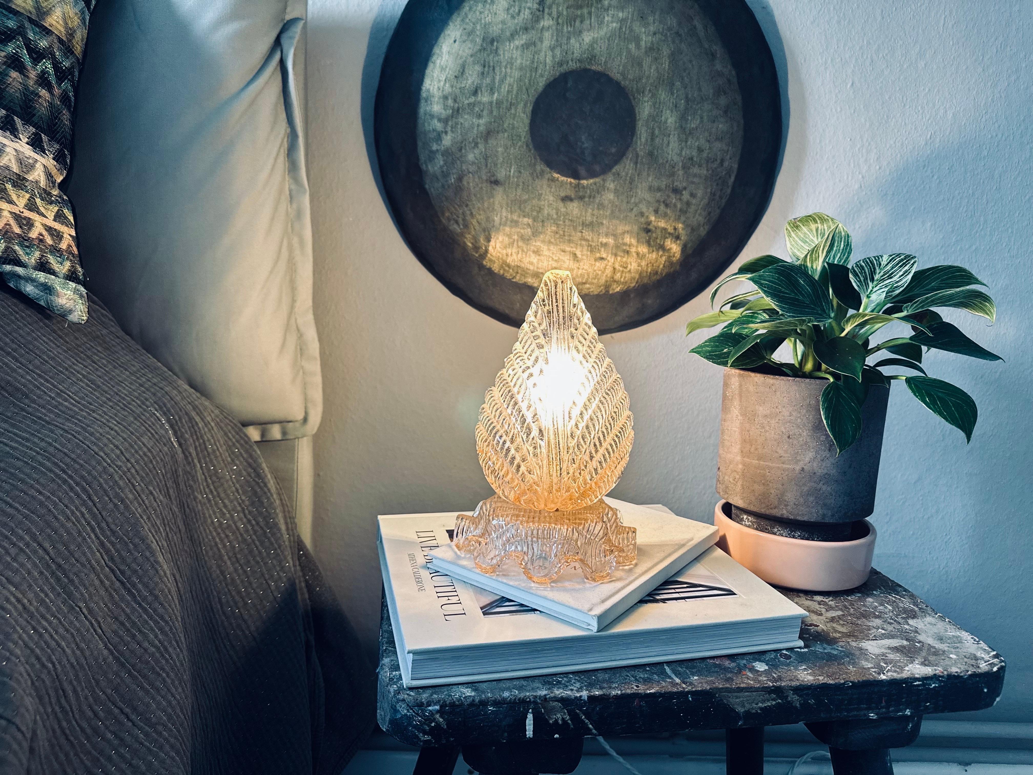 1920s Art Deco Table Lamp in Rose-Colored Murano Glass – Attributed to Ercole Ba For Sale 6