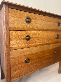 1920's Art deco Three Drawer Compact Chest in Solid Oak
