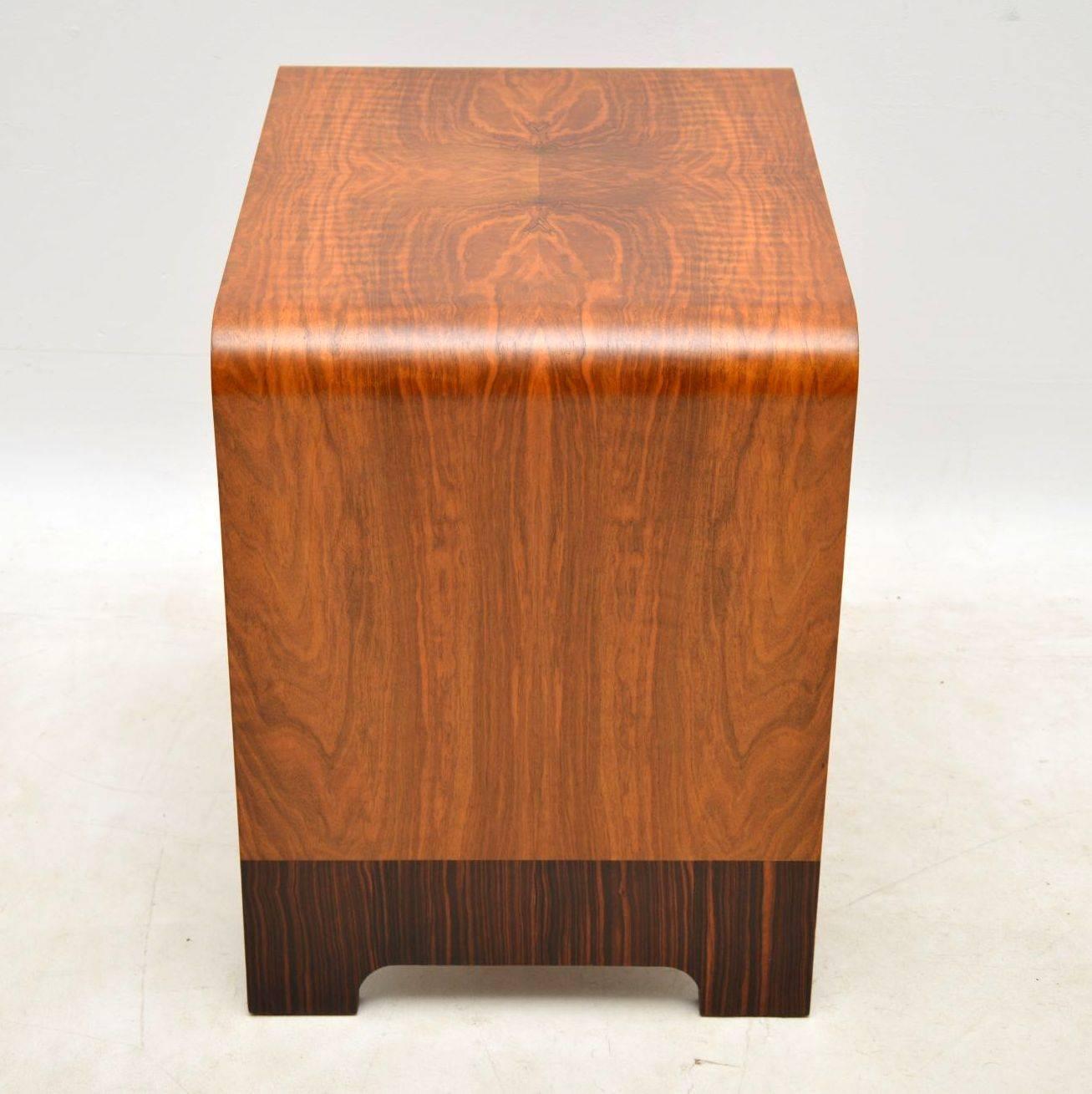 Early 20th Century 1920s Art Deco Walnut and Wood Coffee Table