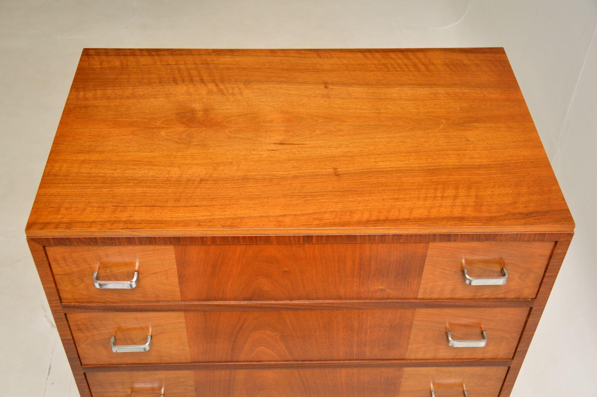 1920's Art Deco Walnut Chest of Drawers by Heal's 1