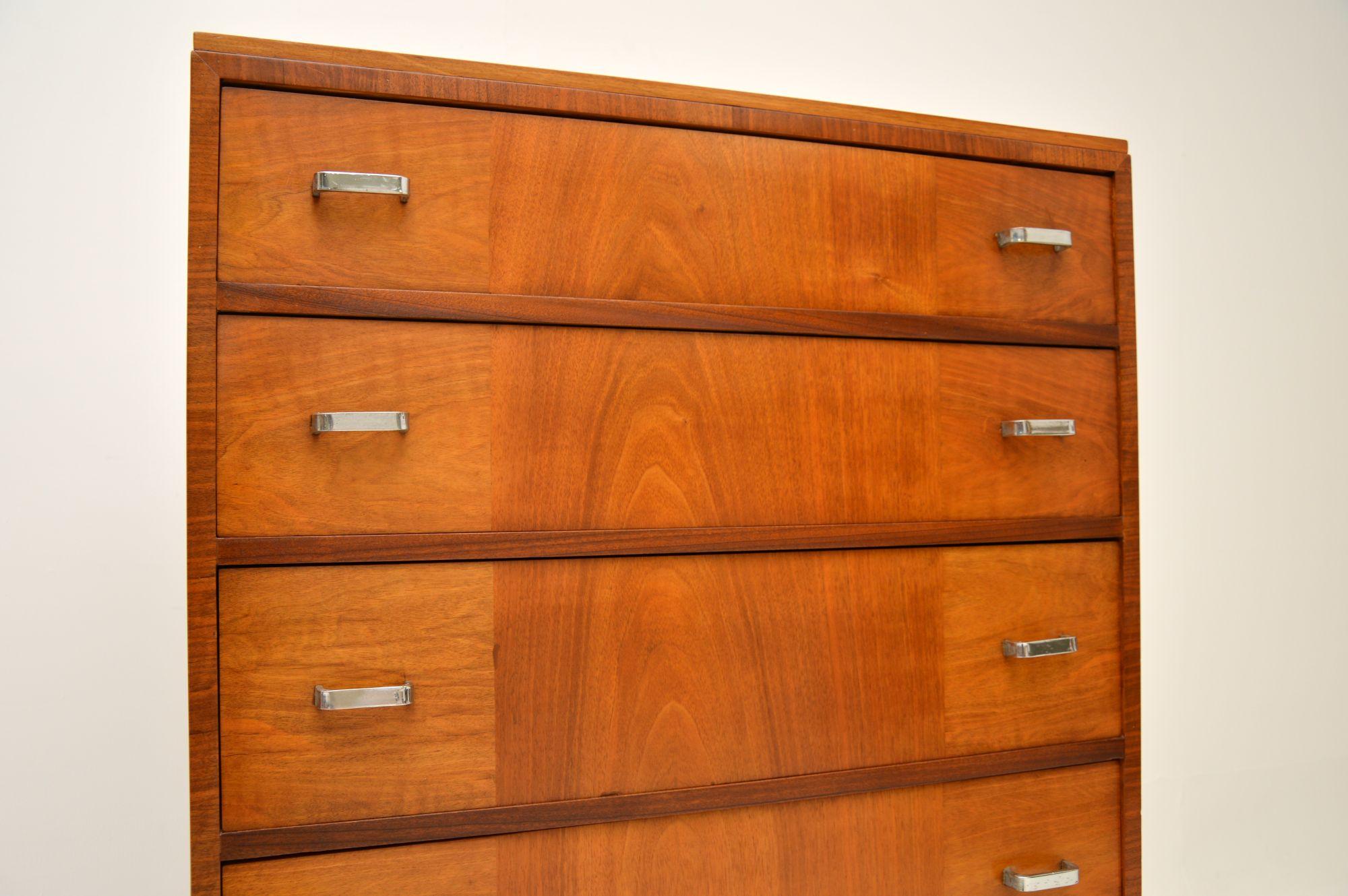 1920's Art Deco Walnut Chest of Drawers by Heal's 2