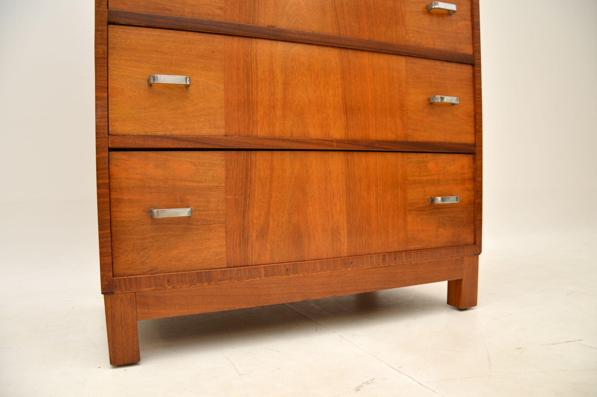 1920's Art Deco Walnut Chest of Drawers by Heal's 4