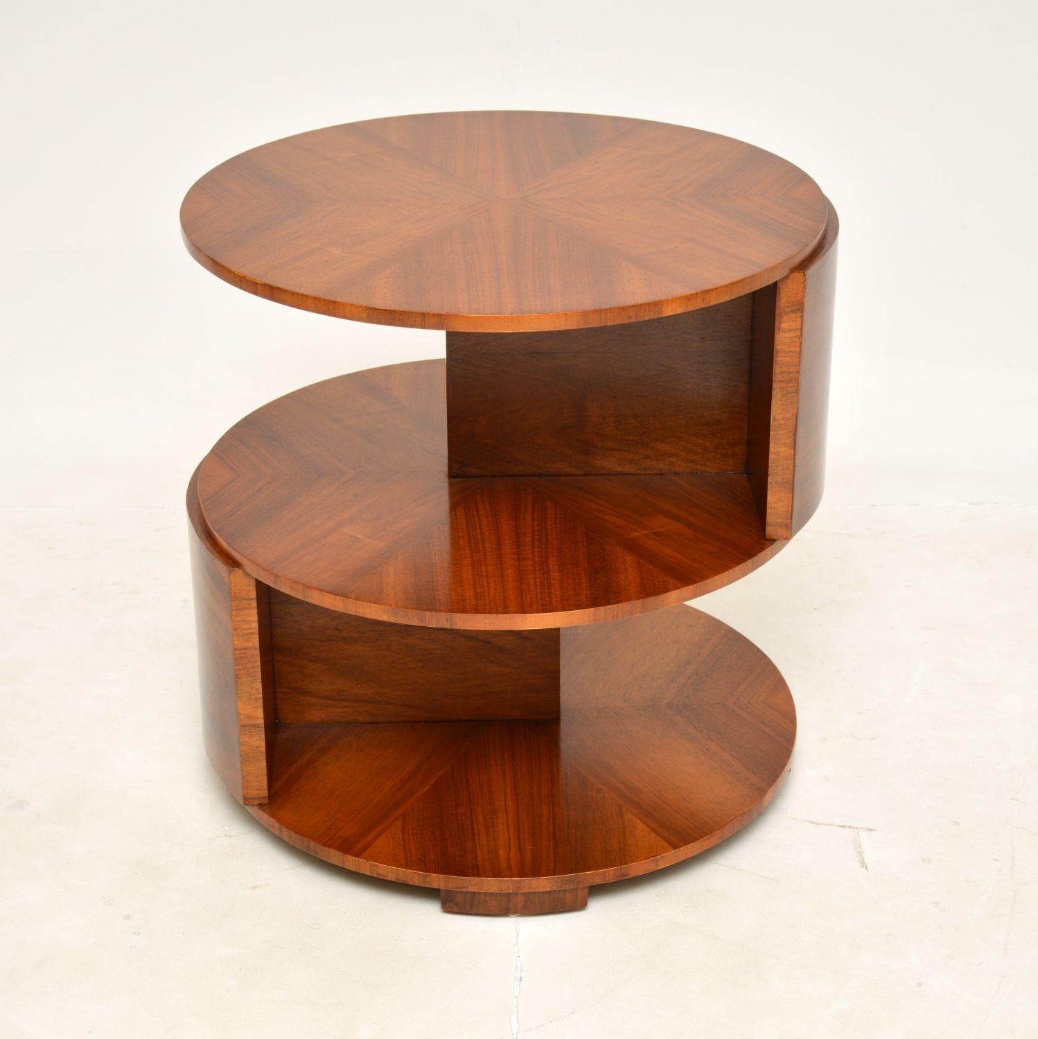 1920's Art Deco Walnut Occasional Table In Good Condition In London, GB