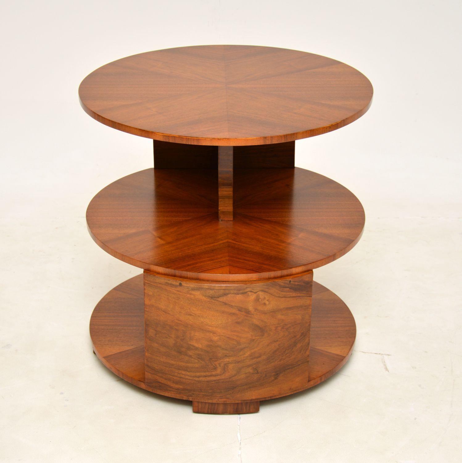 Early 20th Century 1920's Art Deco Walnut Occasional Table