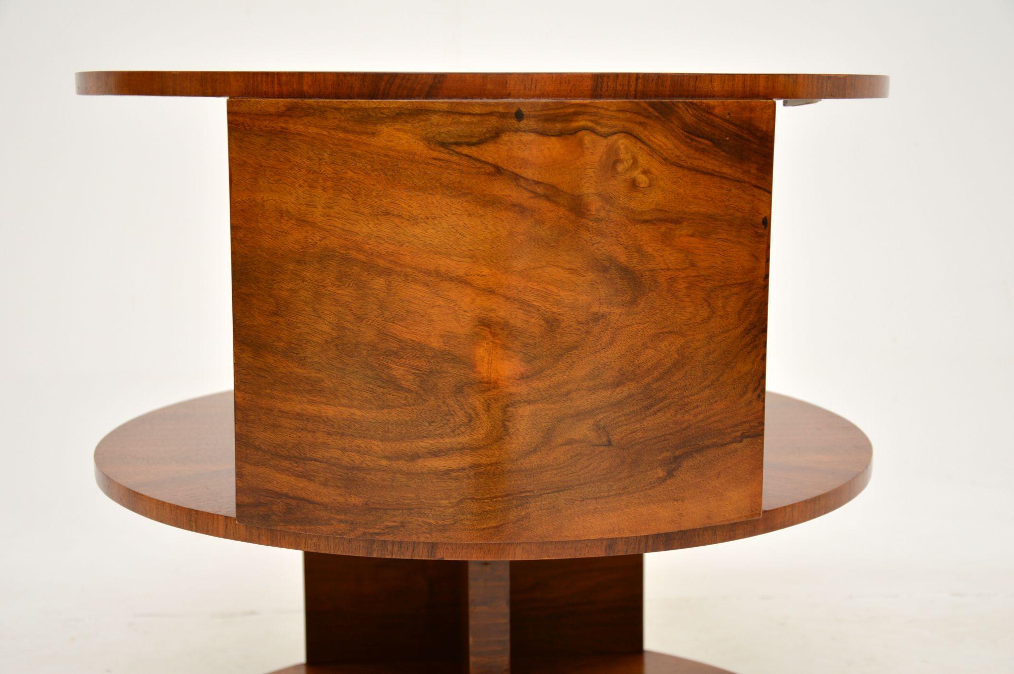1920's Art Deco Walnut Occasional Table 2