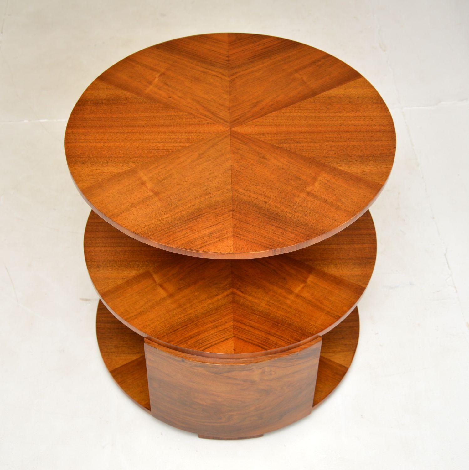 1920's Art Deco Walnut Occasional Table 4
