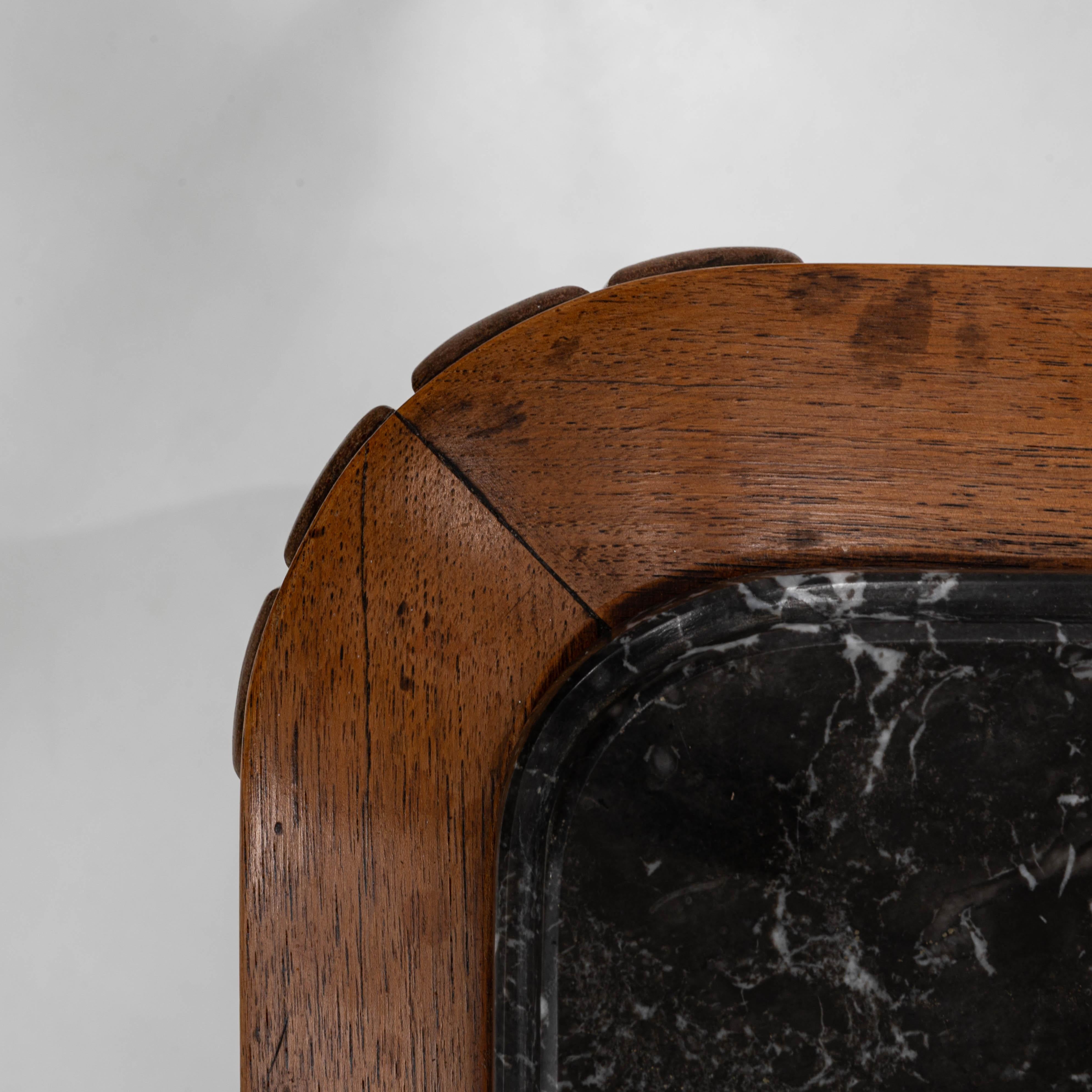 1920s Art Deco Wooden Sideboard with Marble Top en venta 5