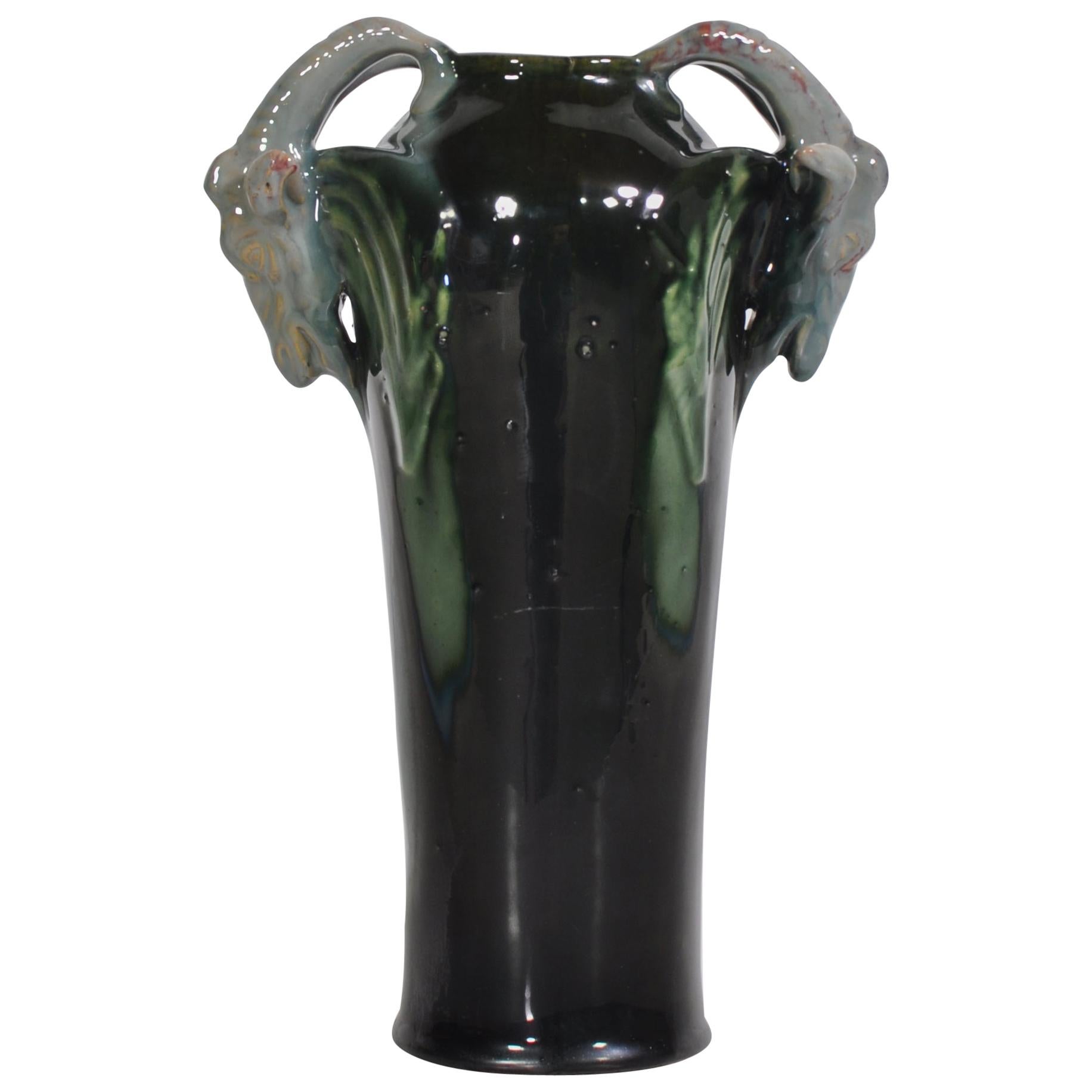 1920s Art Nouveau Ceramics Vase by Michael Andersen & Son, Denmark For Sale