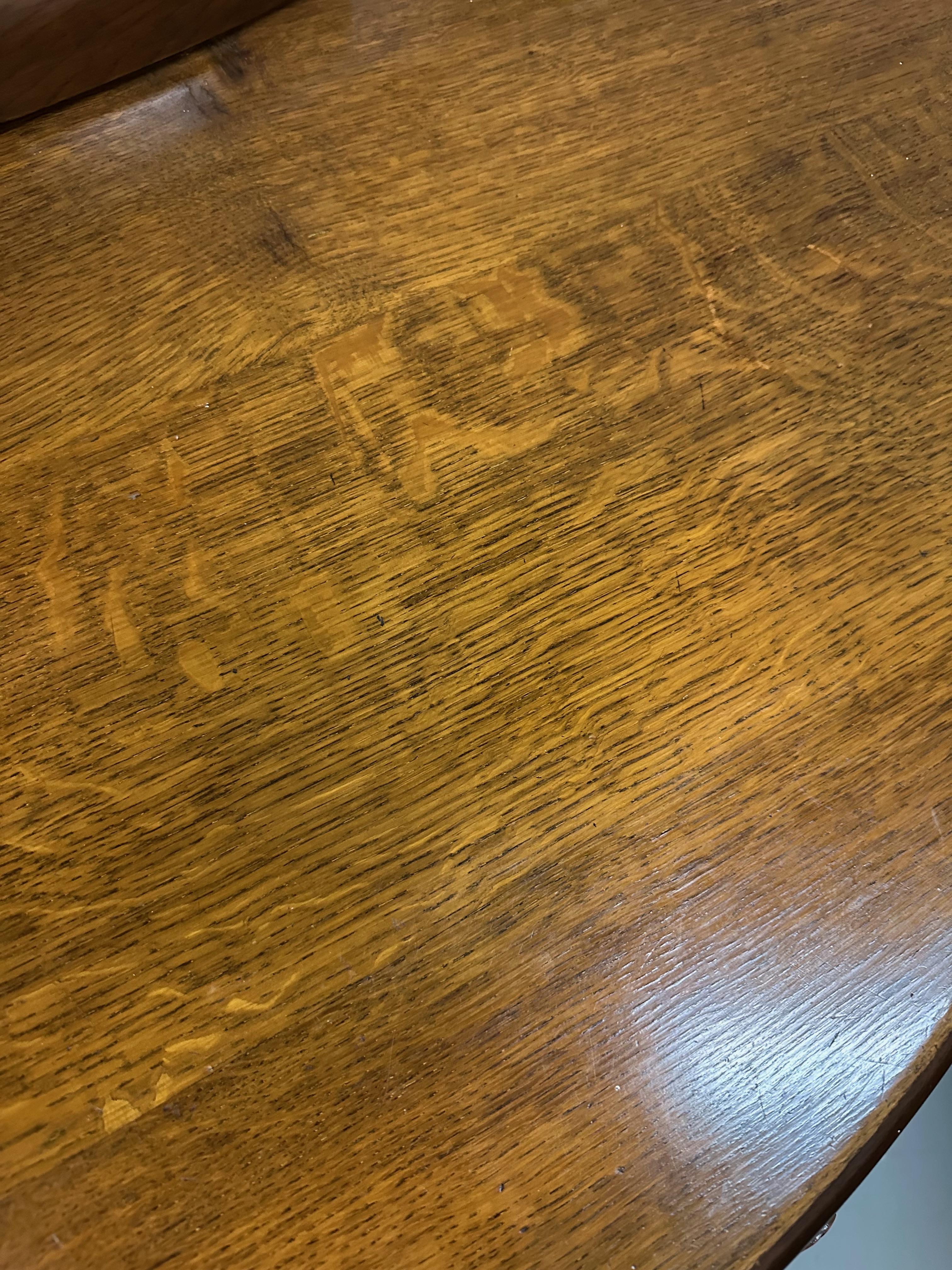 1920s Art Nouveau English Carved Sideboard in Oak For Sale 9