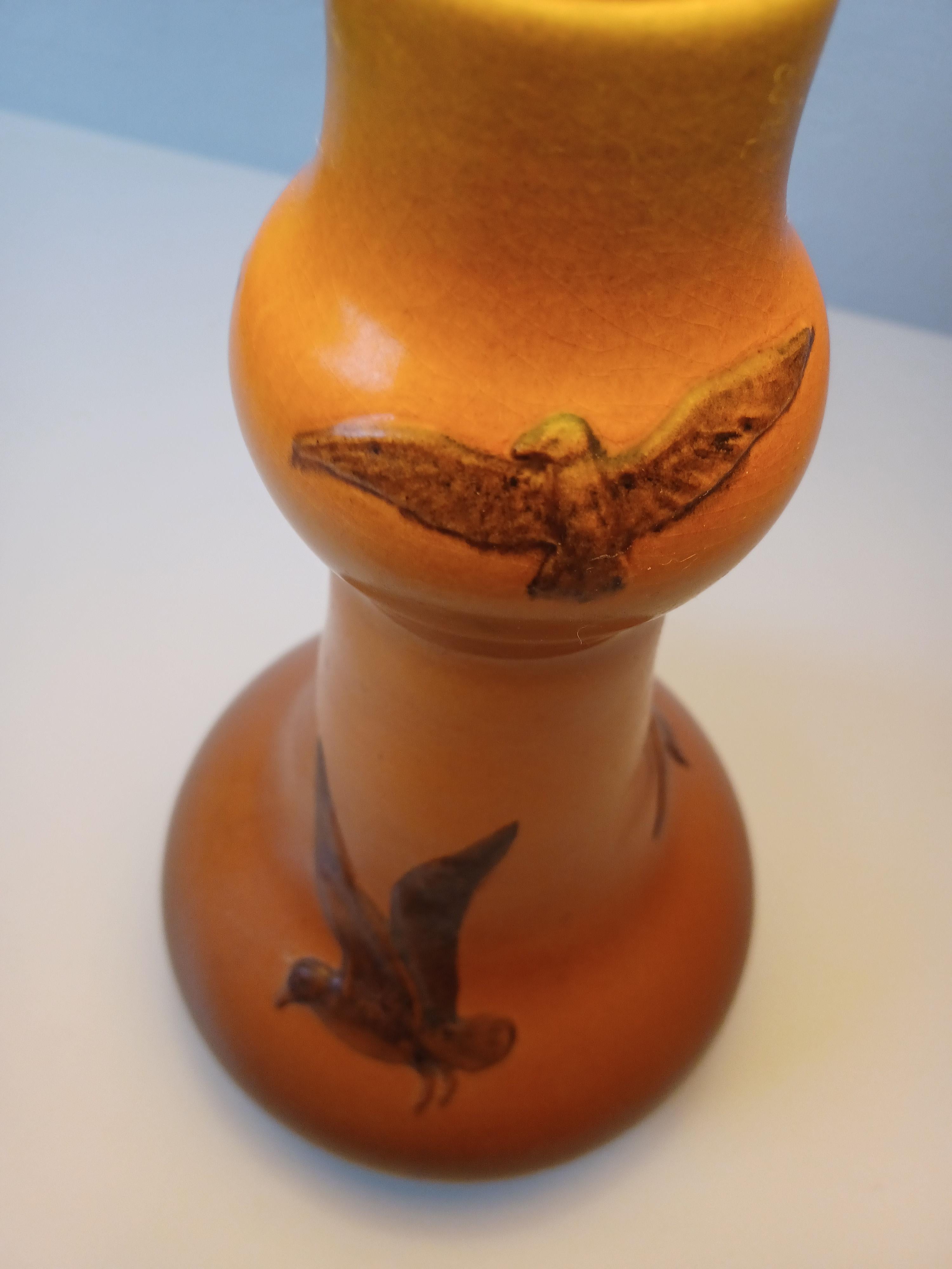 Lampe de table mouette Art nouveau des années 1920, réalisée à la main par West pour P. Ipsens Enke en vente 1