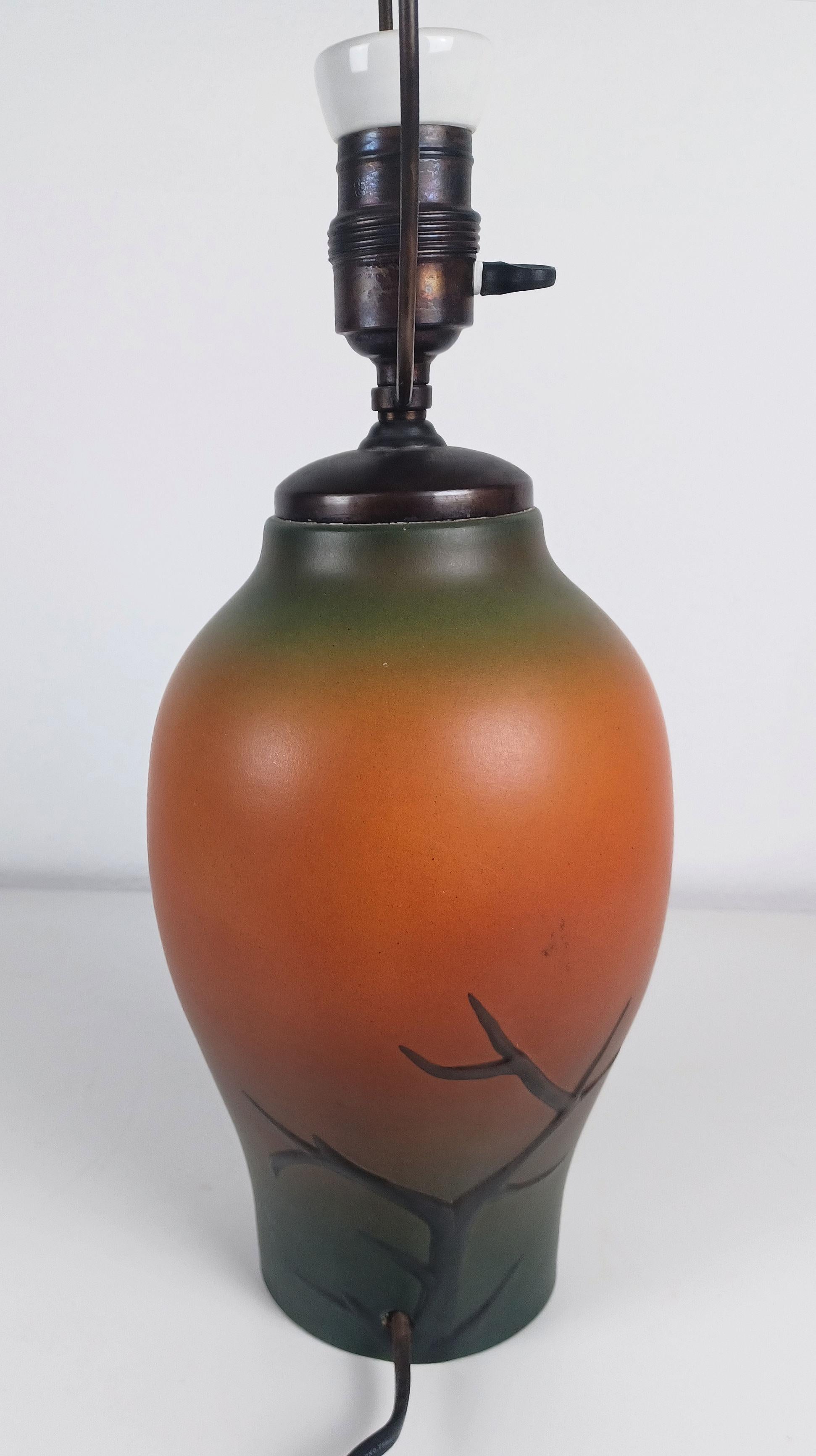 20th Century 1920s Art Nouveau Hand-crafted Table Lamp by Georg Thylstrup for P. Ipsens Enke For Sale