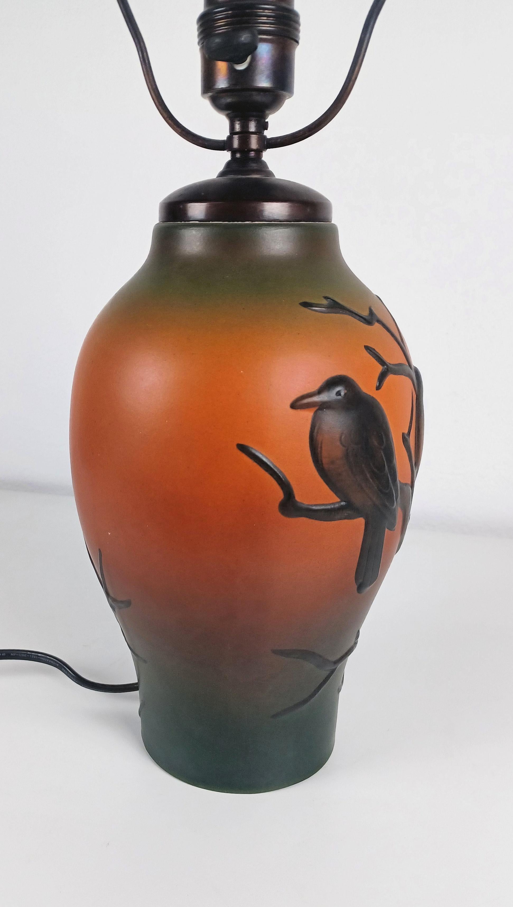 Ceramic 1920s Art Nouveau Hand-crafted Table Lamp by Georg Thylstrup for P. Ipsens Enke For Sale