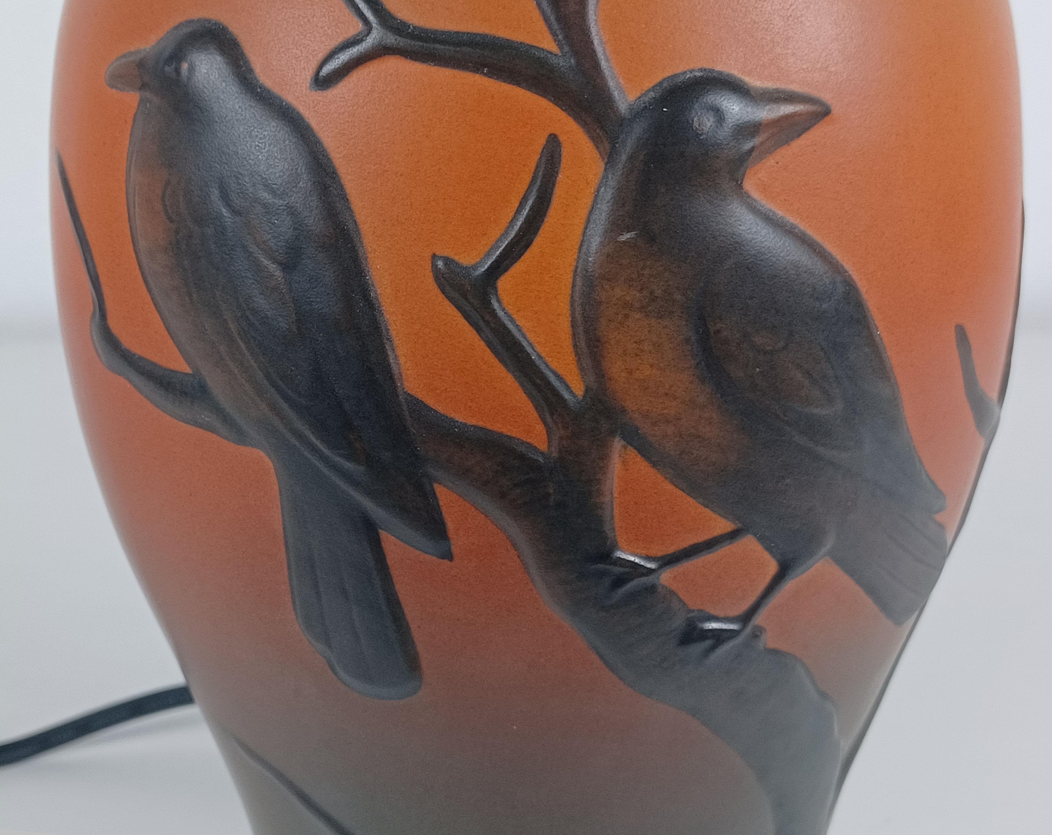 1920s Art Nouveau Hand-crafted Table Lamp by Georg Thylstrup for P. Ipsens Enke For Sale 1