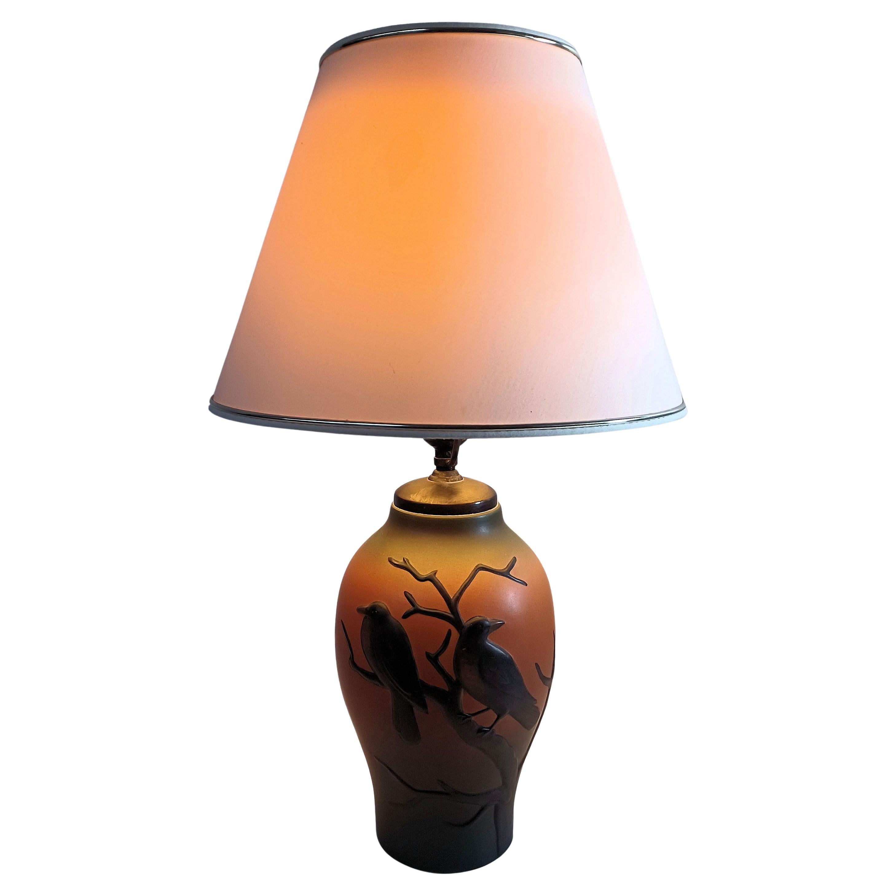 Lampada da tavolo Art Nouveau degli anni '20 realizzata a mano da Georg Thylstrup per P. Ipsens Enke