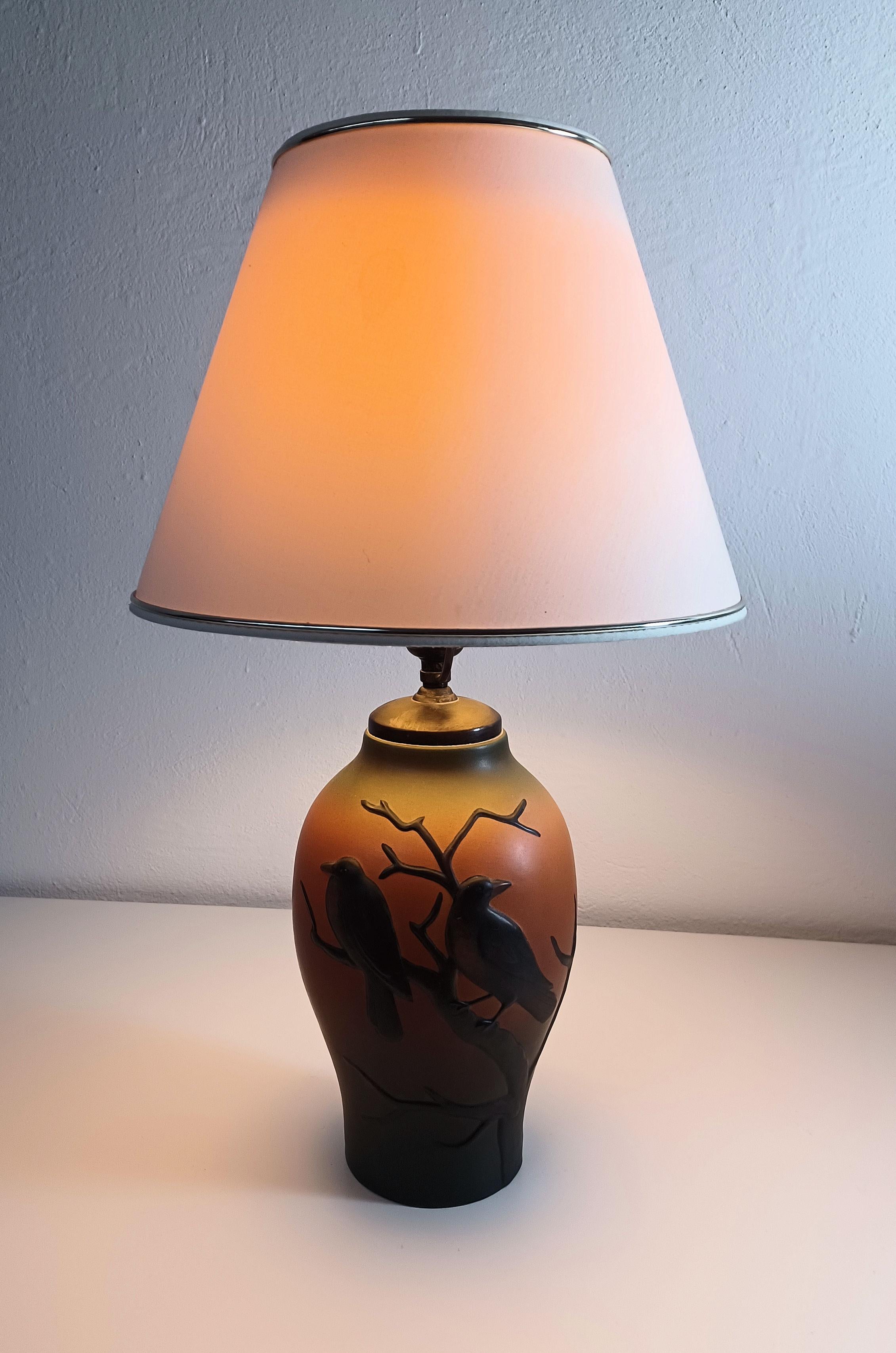 Lámparas de mesa artesanales Art Nouveau de los años 20 de Georg Thylstrup para P. Ipsens Enke Hecho a mano en venta