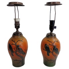 1920s Art Nouveau Hand-crafted Table Lamps by Georg Thylstrup for P. Ipsens Enke