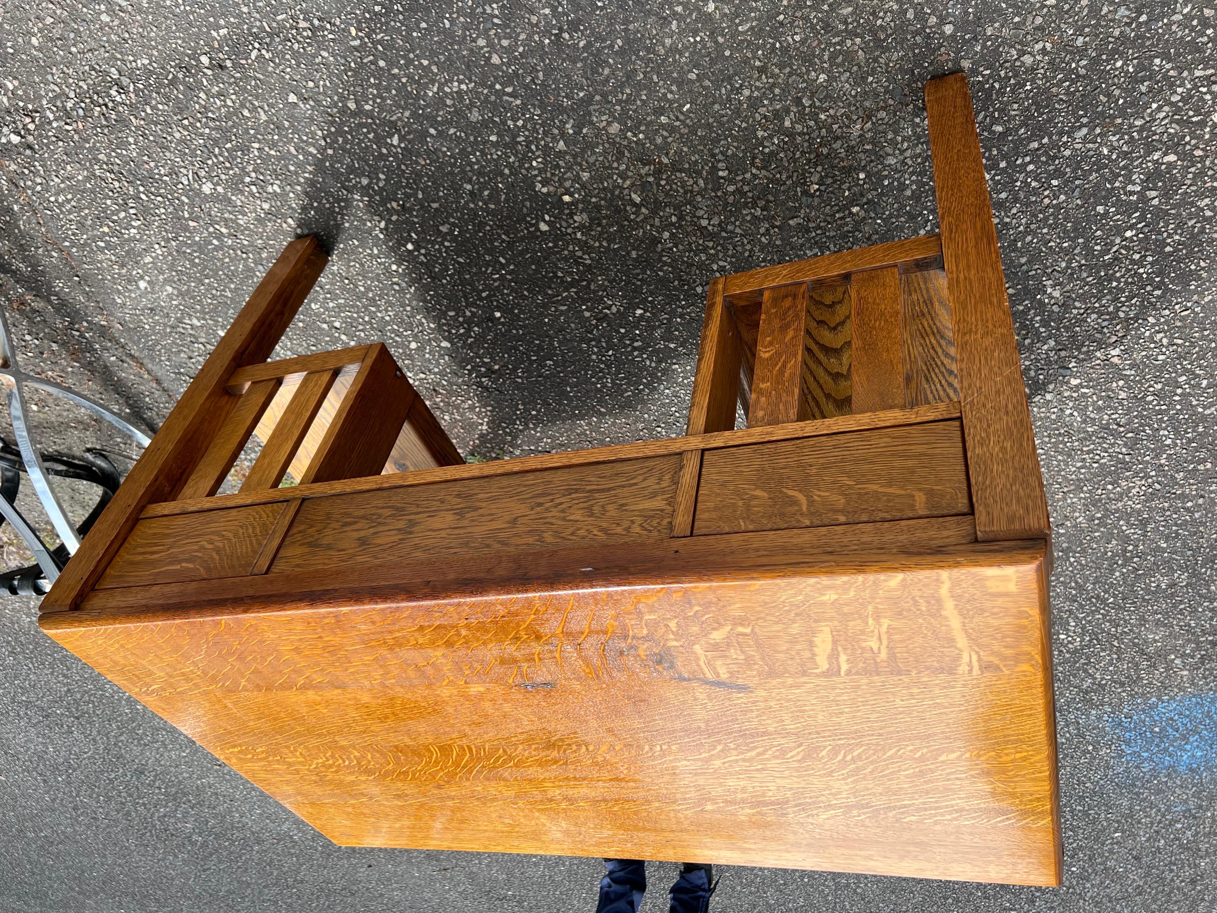 Oak 1920s Arts and Crafts Stickley Style Desk