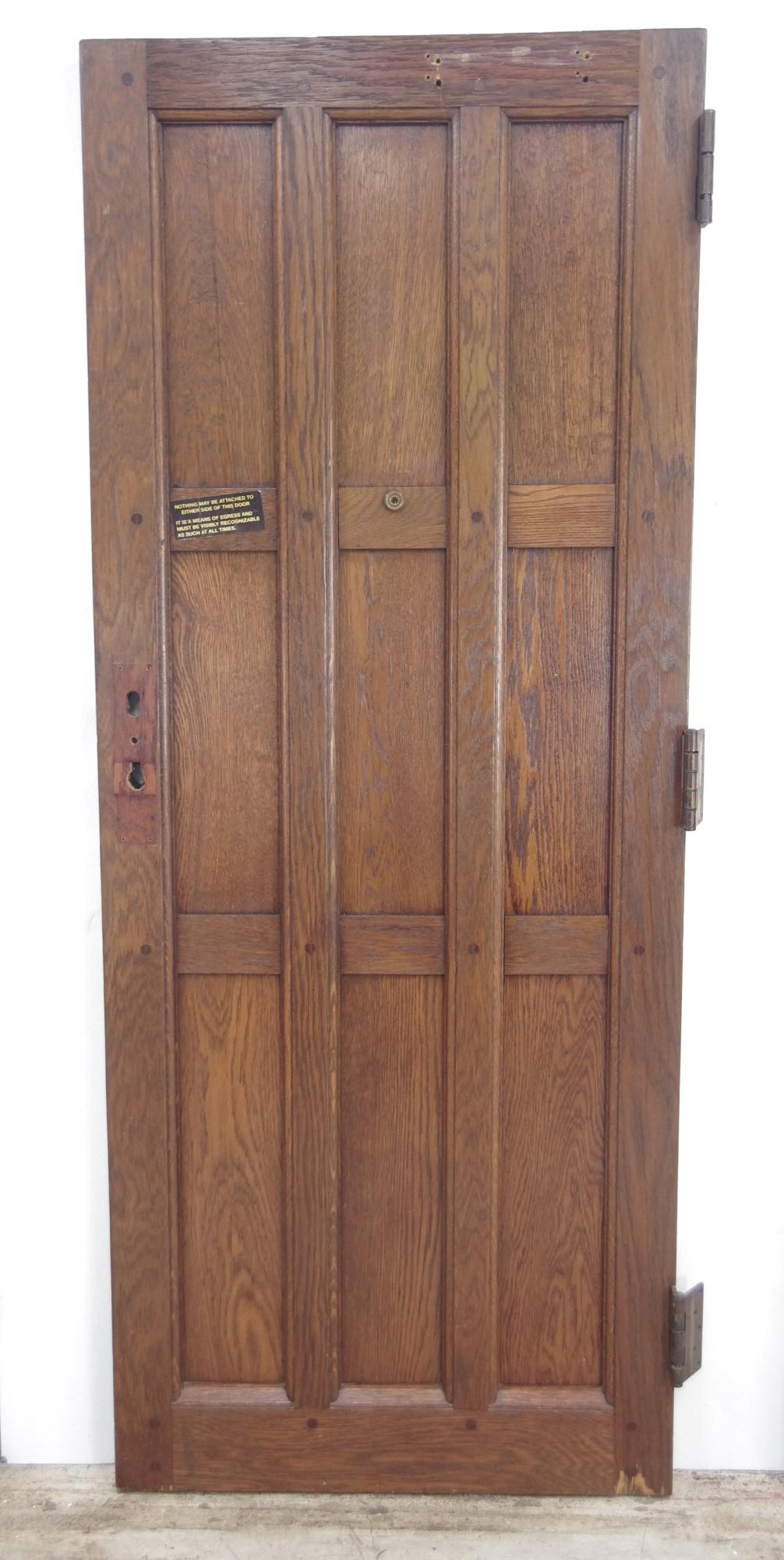 1920s Arts & Craft Kastanienholz Privatsphäre Tür 9 Panel im Zustand „Gut“ in New York, NY