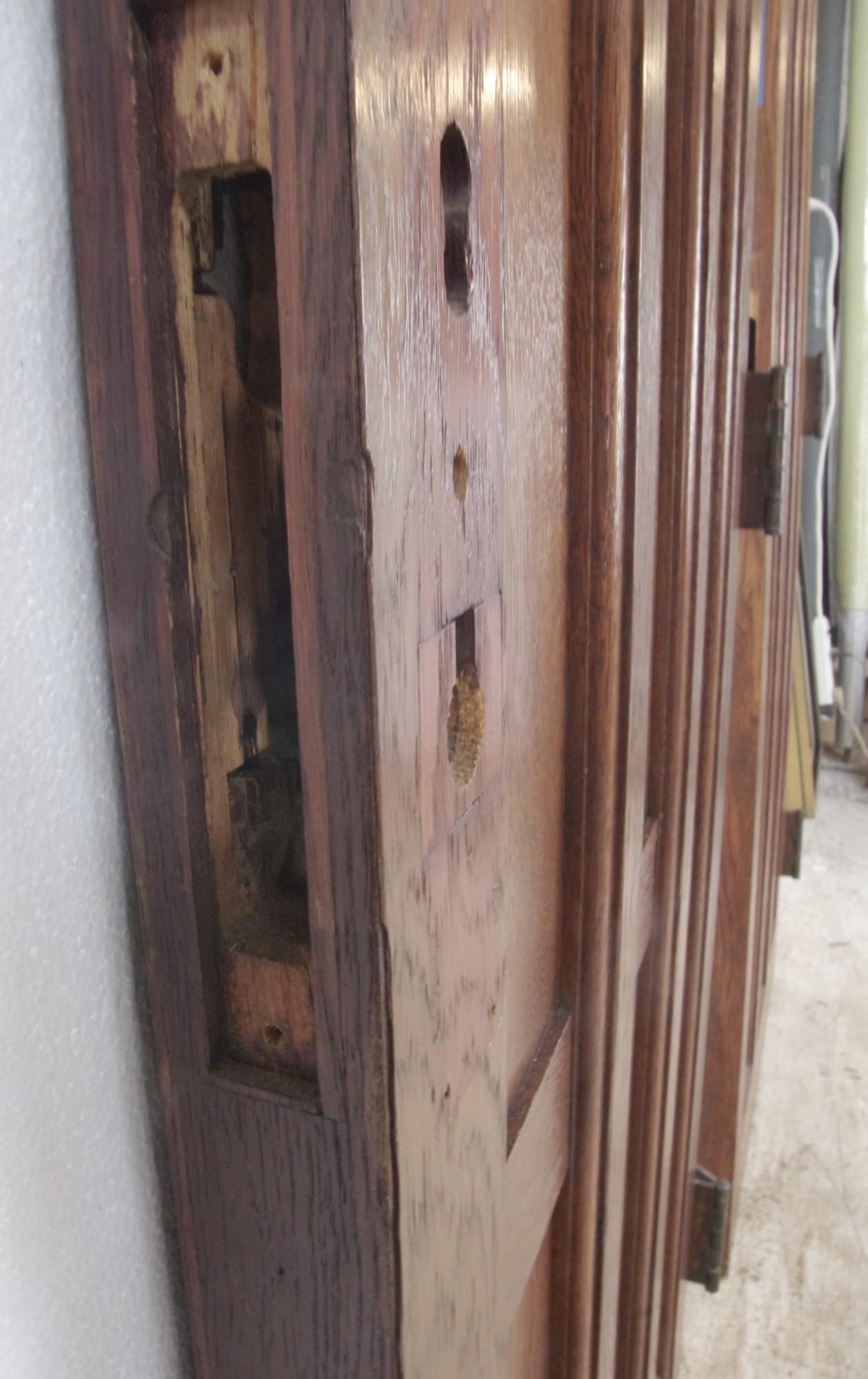 1920s Arts & Craft Kastanienholz Privatsphäre Tür 9 Panel (Holz)