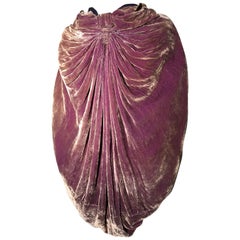 1920s Aubergine Silk Velvet Opera Cape - Redesigned by Torso Creations