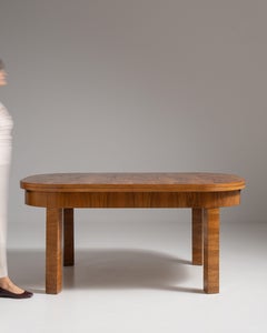 1920s Austrian Amber Top Quality Art Deco Extending Dining Table