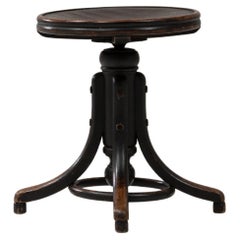1920s Austrian Industrial Wooden Swivel Stool Antique 1920s Austrian Industrial Wooden Swivel Stool