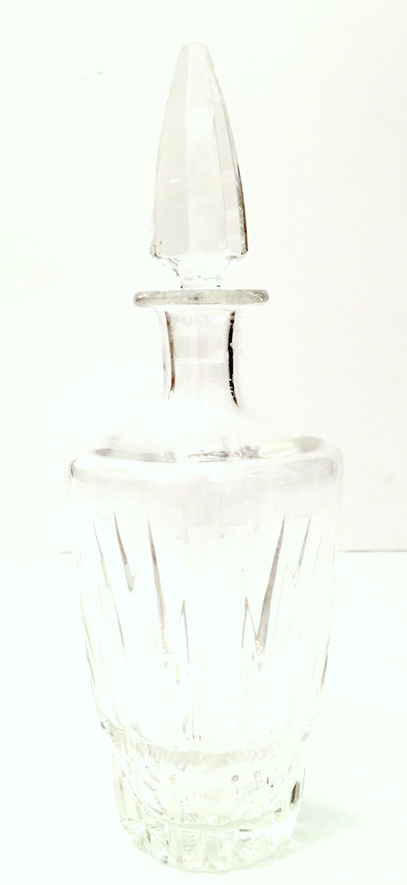  1920'S Baccarat Style Cut & Faceted Crystal Liquor Decanter With Stopper.