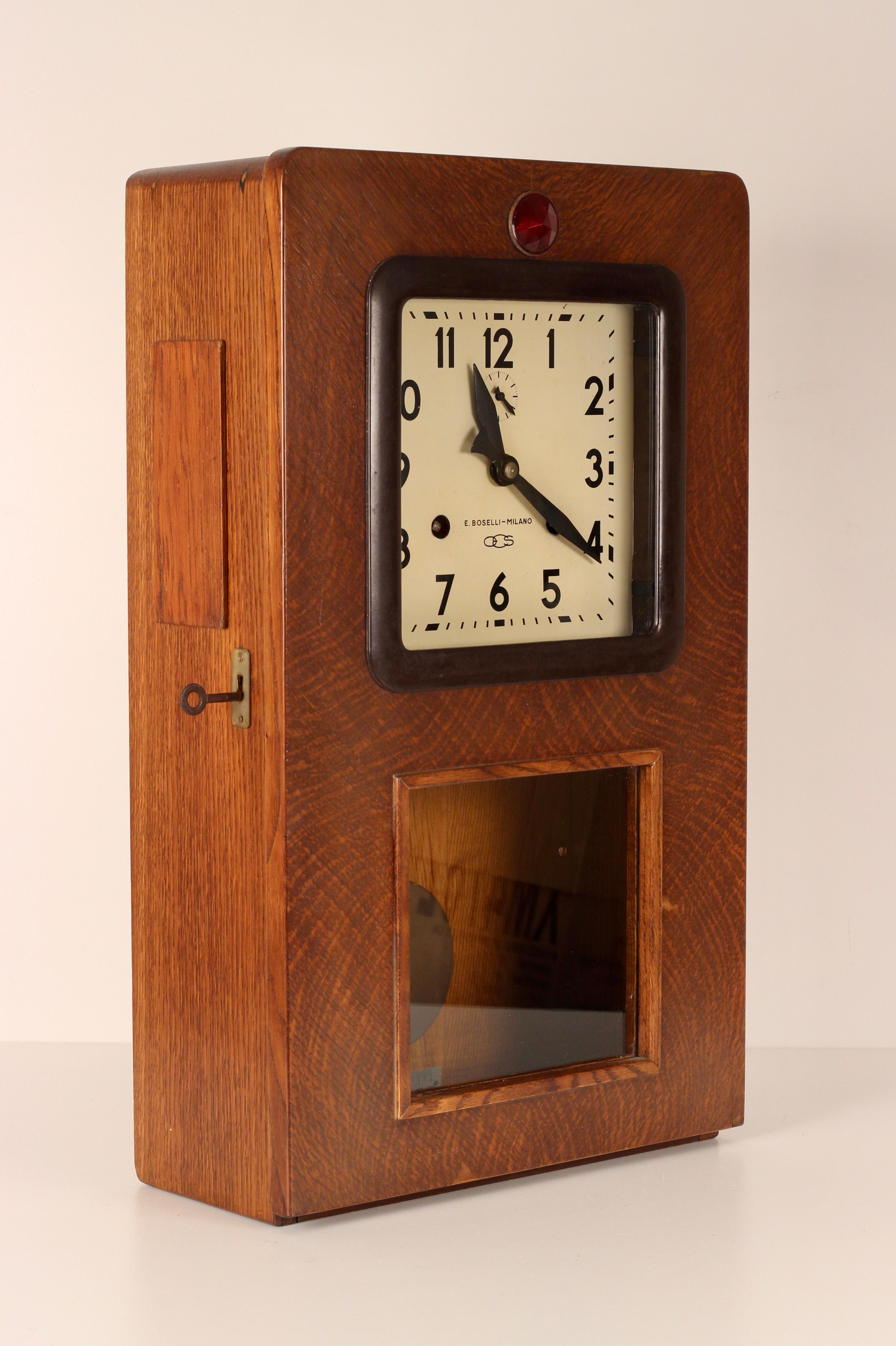 Early 20th Century 1920’s Bakelite Italian Railway Station Wall Clock from the Italian Riviera For Sale