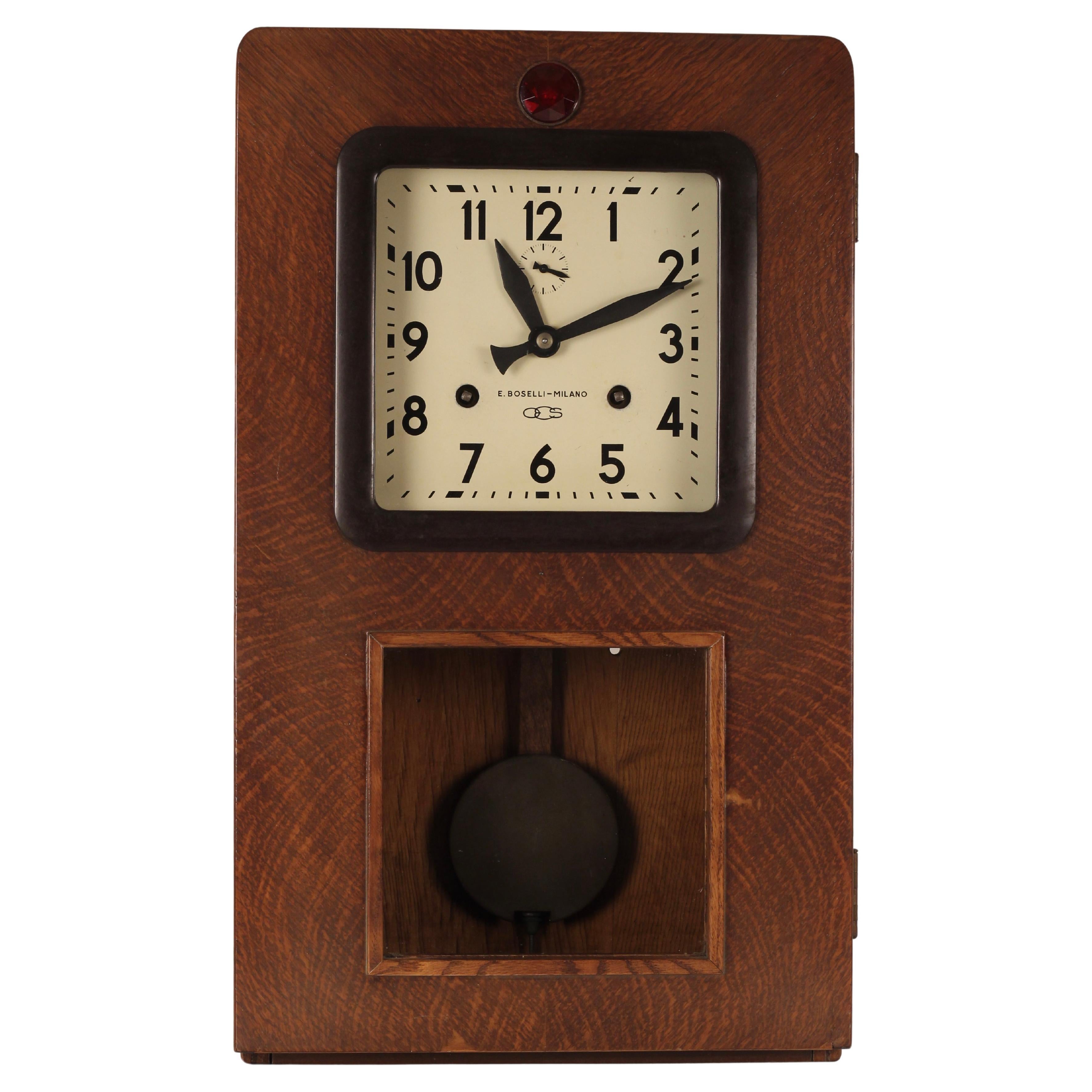 1920’s Bakelite Italian Railway Station Wall Clock from the Italian Riviera For Sale