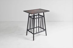 Table d'appoint orientale japonaise en bambou et ébène des années 1920