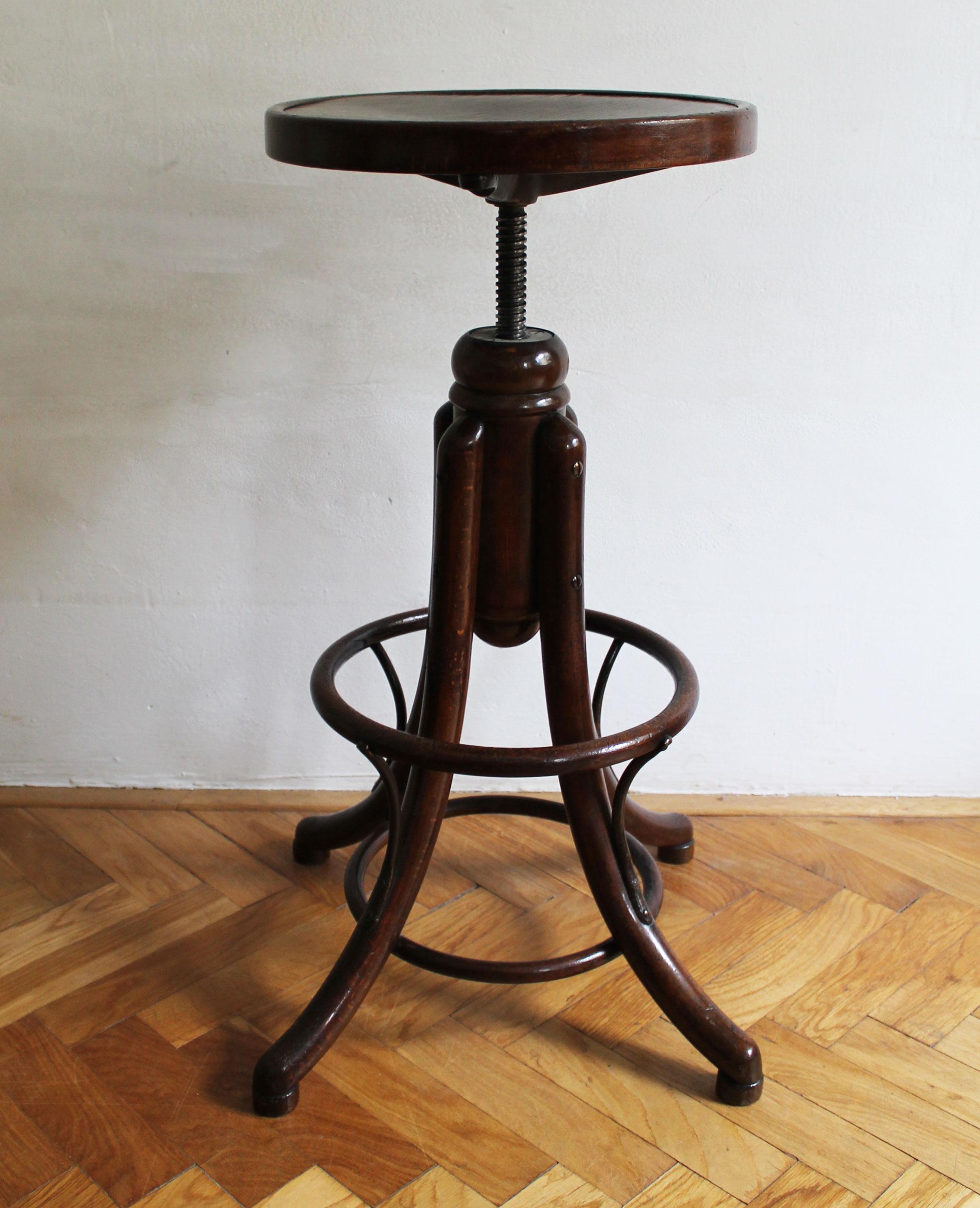 1920's Bar Swivel Stool by Thonet For Sale 2